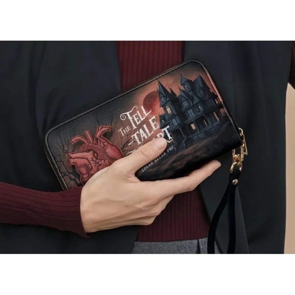 The Tell-Tale Heart Wallet Horror Goth Halloween New NWT Grunge‎ Emo Excellent